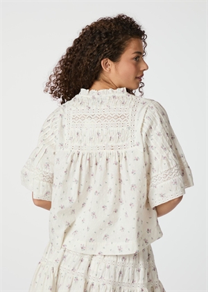 Siama dobby flower bluse Neo Noir 